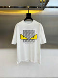 Fendi Inspired Double Yarn Cotton Short Sleeve T-shirt,