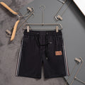 Fendi Inspired Men's Quick-Dry Beach Shorts with FF Logo Tape Side Stripes